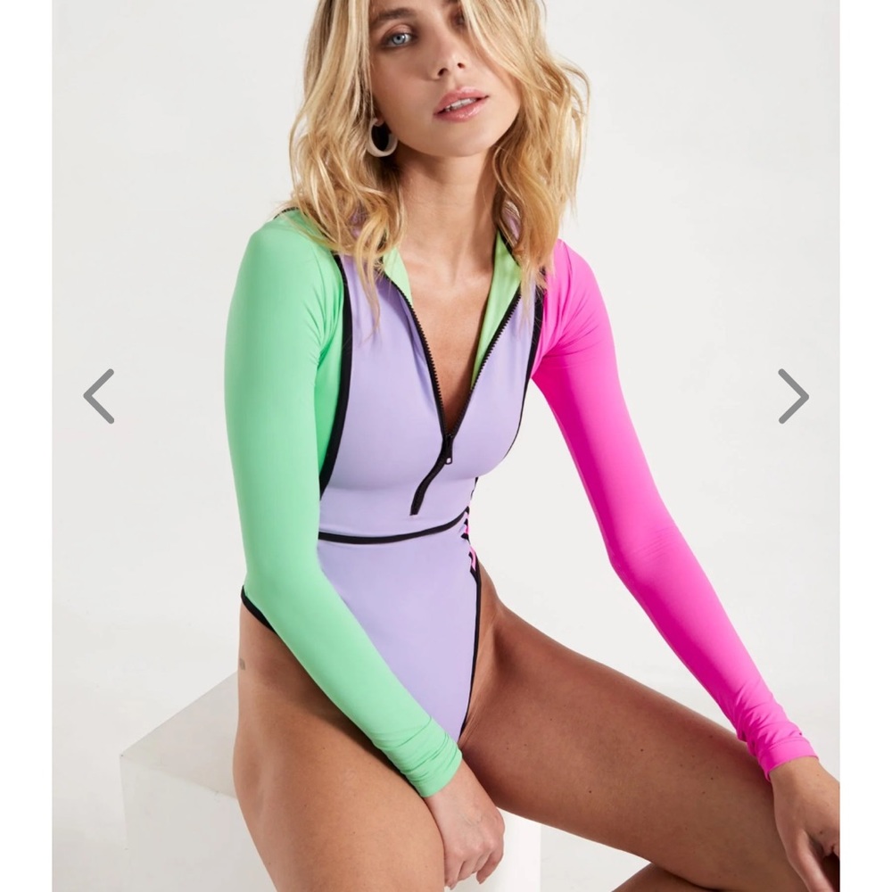 NWT OneOne Swimwear Logan One Piece Swimsuit Tokyo 2024 New Colorblock Small